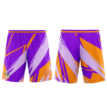 Benutzerdefinierter Lila Orange Basketball Jersey Uniform Anzug gedruckt Ihr Logo Name Nummer