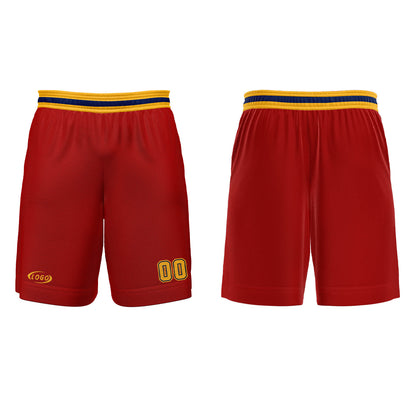 Benutzerdefinierter Rot Gelb Weiß Blau Basketball Jersey Uniform Anzug gedruckt Ihr Logo Name Nummer