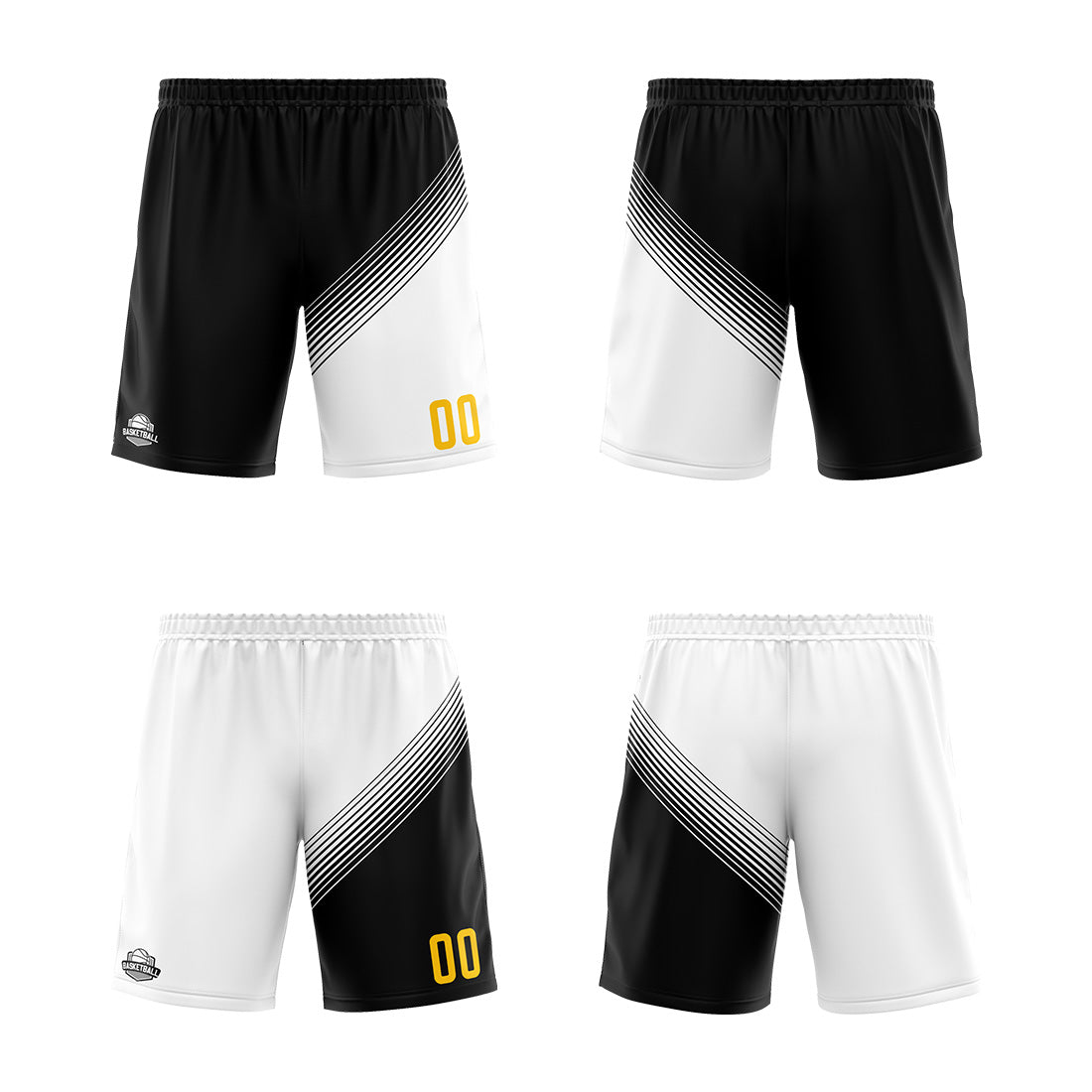 Benutzerdefinierte Schwarz Weiß Reversible Basketball Jersey Personalisierte Print Name Nummer Logo