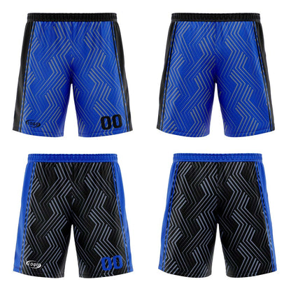 Benutzerdefinierte Blau Schwarz Reversible Basketball Jersey Personalisierte Drucken Name Nummer Logo