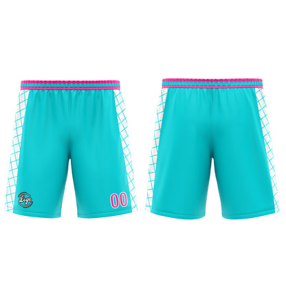 Benutzerdefinierter Cyan Rosa Basketball Jersey Uniform Anzug gedruckt Ihr Logo Name Nummer