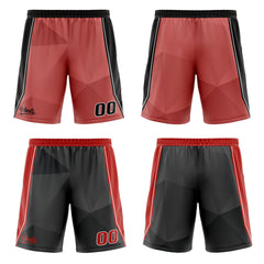 Benutzerdefinierte Rot Schwarz Reversible Basketball Jersey Personalisierte Drucken Name Nummer Logo