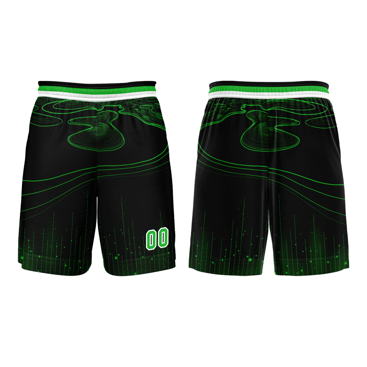 Benutzerdefinierter Grün Basketball Jersey Uniform Anzug gedruckt Ihr Logo Name Nummer