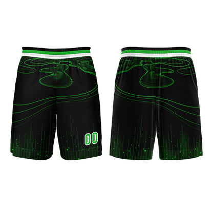 Benutzerdefinierter Grün Basketball Jersey Uniform Anzug gedruckt Ihr Logo Name Nummer