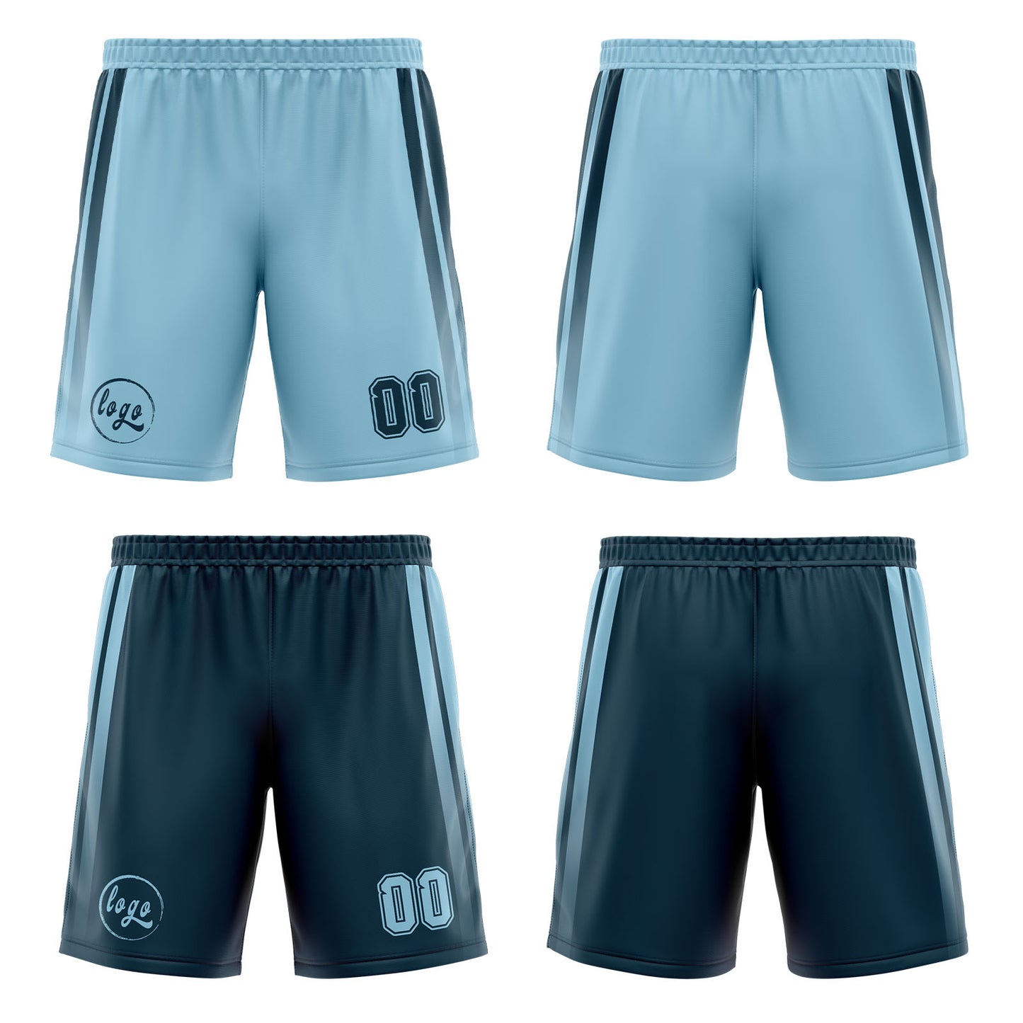 Benutzerdefinierte Langweilig Grün Blau Reversible Basketball Jersey Personalisierte Drucken Name Nummer Logo