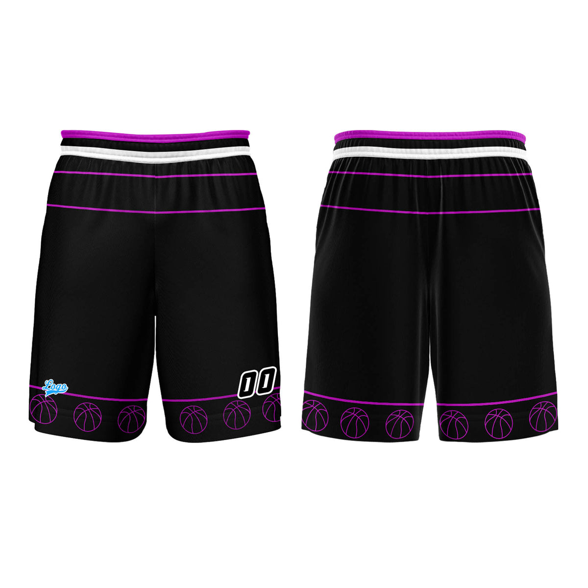 Benutzerdefinierter Weiß Lila Basketball Jersey Uniform Anzug gedruckt Ihr Logo Name Nummer