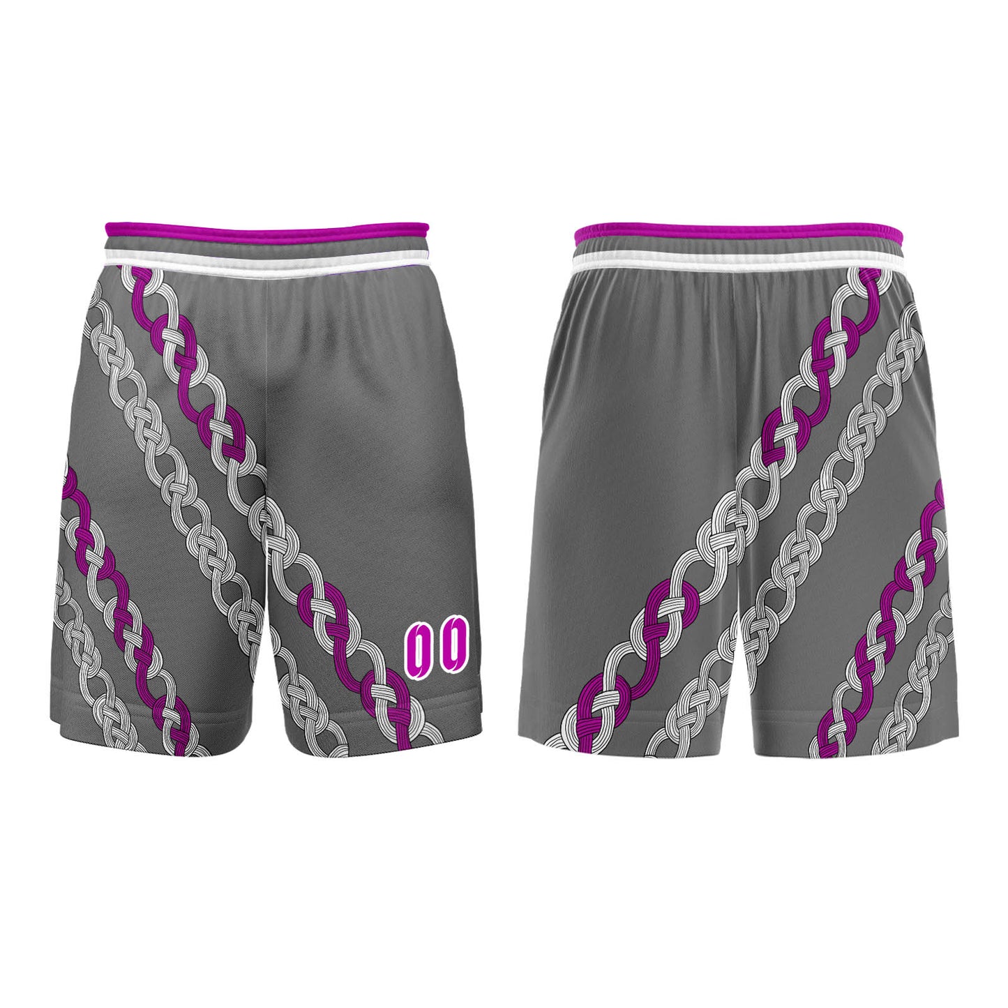Benutzerdefinierter Aschenpulver Basketball Jersey Uniform Anzug gedruckt Ihr Logo Name Nummer