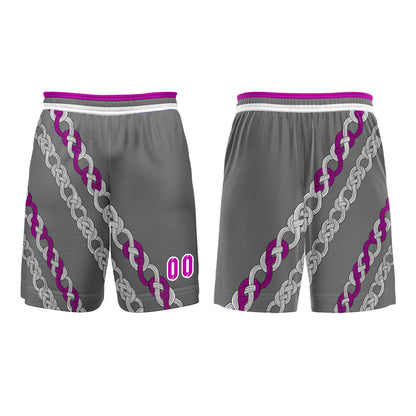 Benutzerdefinierter Aschenpulver Basketball Jersey Uniform Anzug gedruckt Ihr Logo Name Nummer