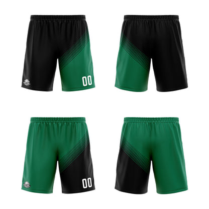 Benutzerdefinierte Schwarz Grün Reversible Basketball Jersey Personalisierte Print Name Nummer Logo