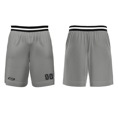 Benutzerdefinierter Grau Schwarz Weiß Basketball Jersey Uniform Anzug gedruckt Ihr Logo Name Nummer