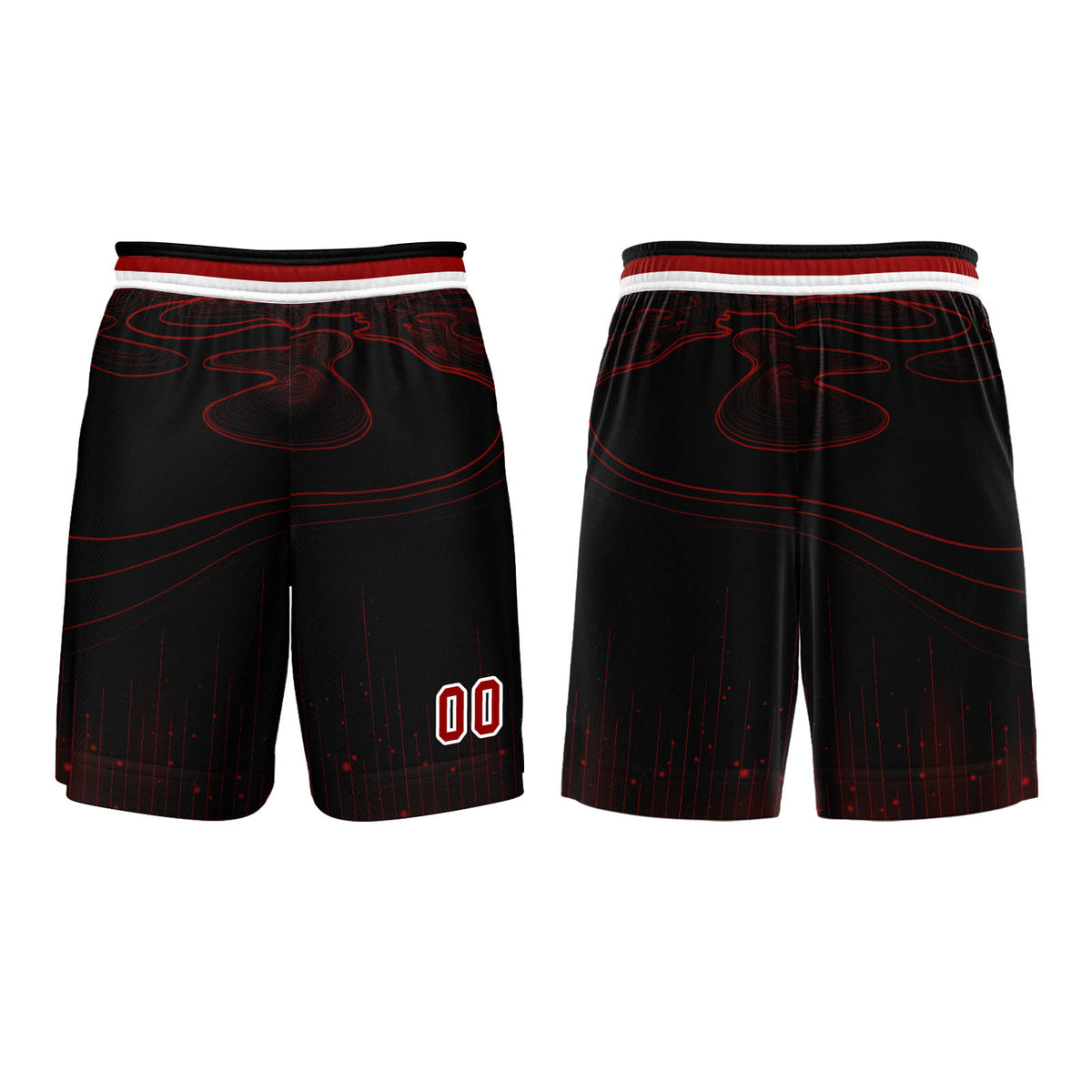 Benutzerdefinierter Rot Basketball Jersey Uniform Anzug gedruckt Ihr Logo Name Nummer