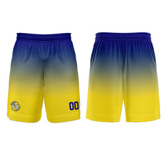 Kundenspezifisches Gelb Dunkelblau Basketball Fußball Schießen langes T-Shirt für Erwachsene und Kinder