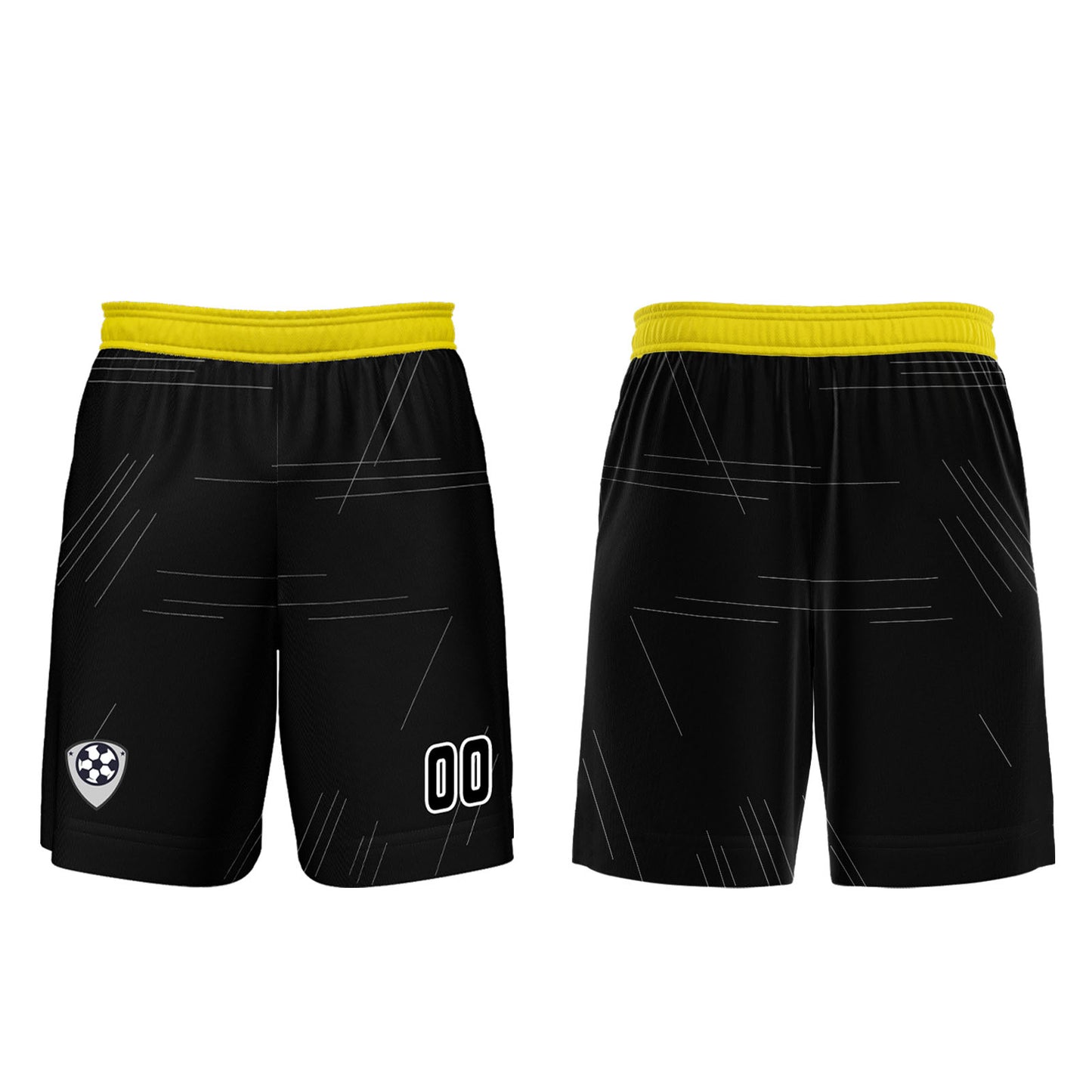 Benutzerdefinierte Schwarz Gelb Trikots für Männer Frauen Personalisierte Fußball Uniformen für Erwachsene und Kind