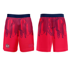 Kundenspezifisches Rose Rot Dunkelblau Basketball Fußball Schießen langes T-Shirt für Erwachsene und Kinder