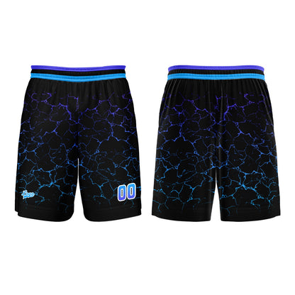 Benutzerdefinierter Blau Lila Basketball Jersey Uniform Anzug gedruckt Ihr Logo Name Nummer