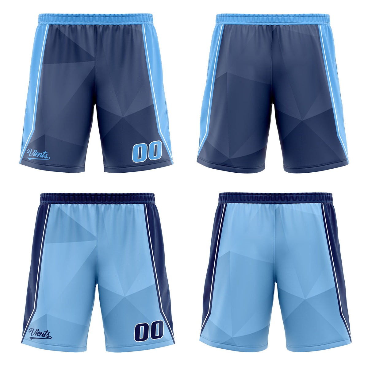 Benutzerdefinierte Marine Hellblau Reversible Basketball Jersey Personalisierte Drucken Name Nummer Logo