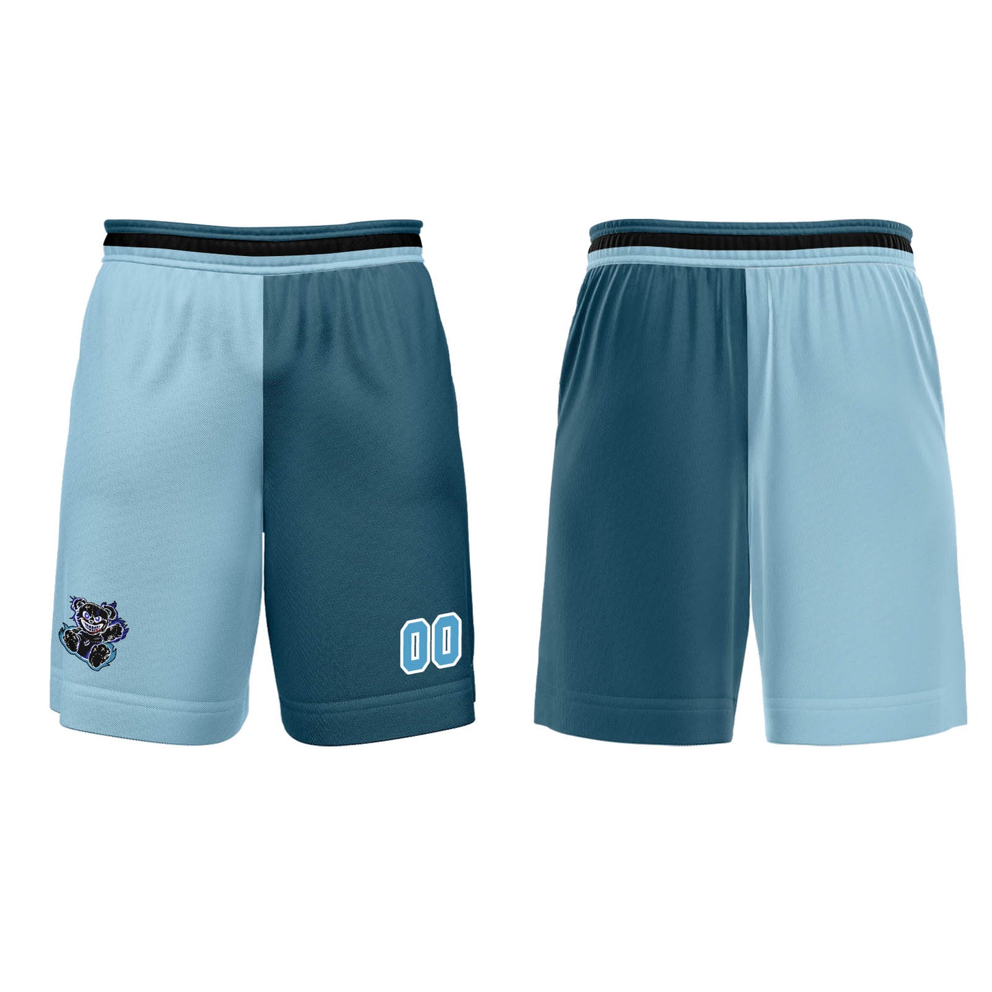 Benutzerdefinierter Grau Blau Basketball Jersey Uniform Anzug gedruckt Ihr Logo Name Nummer