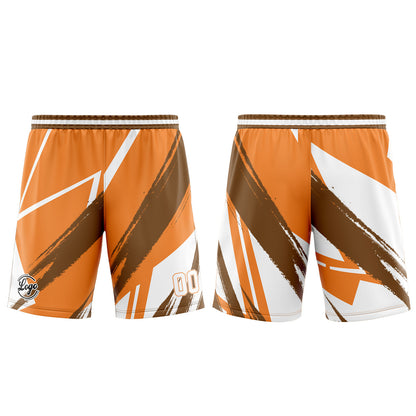 Benutzerdefinierter Orange Braun Basketball Jersey Uniform Anzug gedruckt Ihr Logo Name Nummer