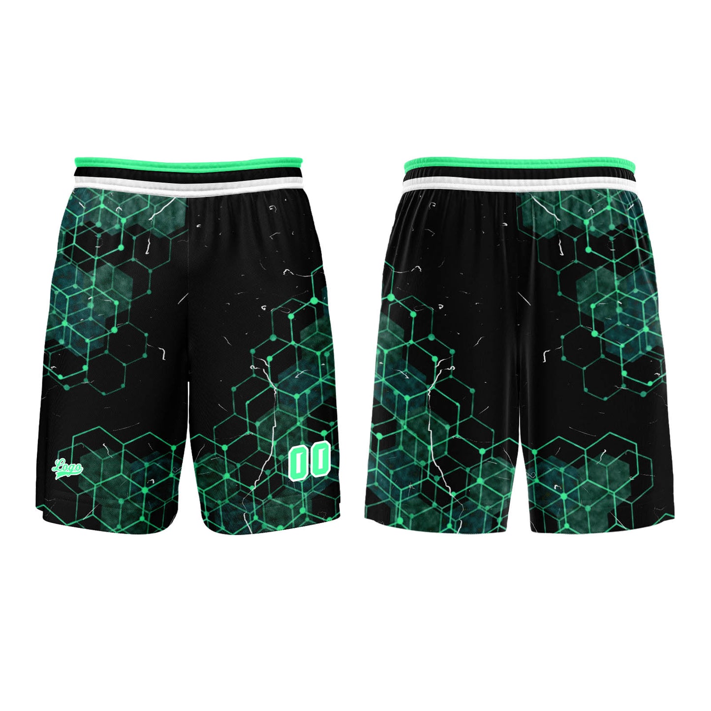 Benutzerdefinierter Fluoreszierend Grün Basketball Jersey Uniform Anzug gedruckt Ihr Logo Name Nummer