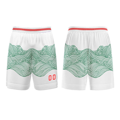 Benutzerdefinierter Grün Rot Basketball Jersey Uniform Anzug gedruckt Ihr Logo Name Nummer