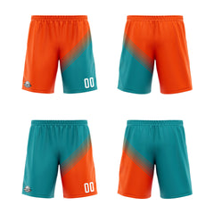 Benutzerdefinierte Orange Grün Reversible Basketball Jersey Personalisierte Print Name Nummer Logo