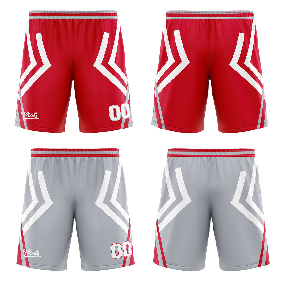 Benutzerdefinierte Rot Grau Reversible Basketball Jersey Personalisierte Drucken Name Nummer Logo
