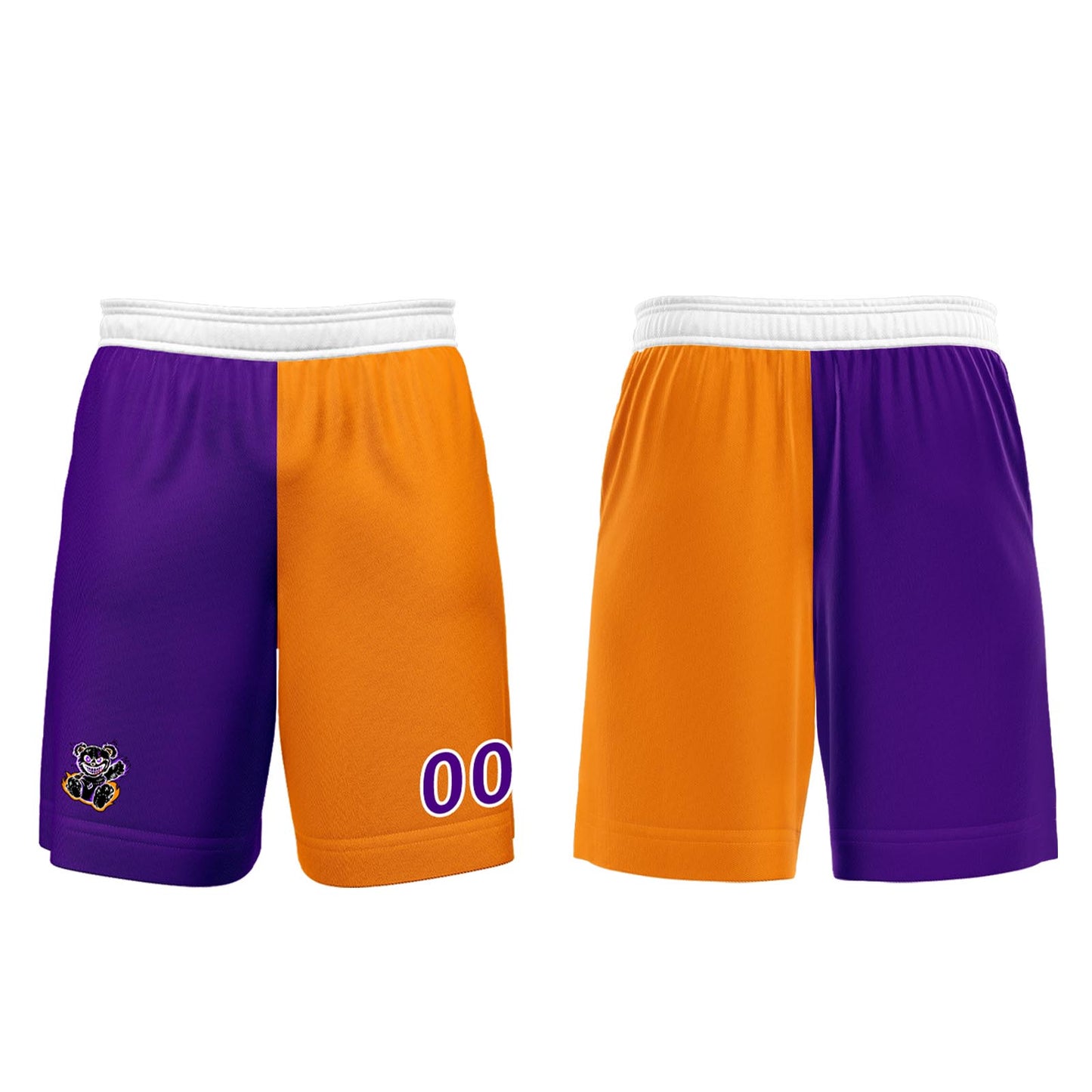 Benutzerdefinierte Lila Orange Trikots für Männer Frauen Personalisierte Fußball Uniformen für Erwachsene und Kind