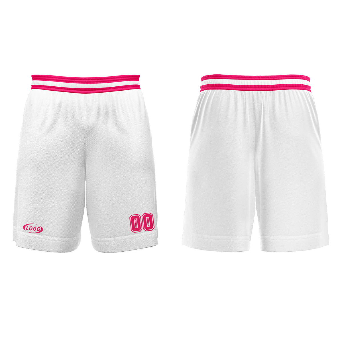 Benutzerdefinierter Weiß Rose Rot Basketball Jersey Uniform Anzug gedruckt Ihr Logo Name Nummer