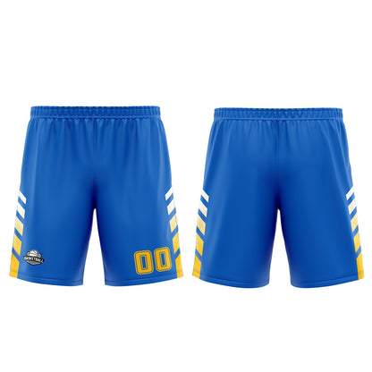 Benutzerdefinierter Blau Gelb Basketball Jersey Uniform Anzug gedruckt Ihr Logo Name Nummer