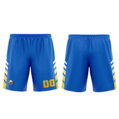 Benutzerdefinierter Blau Gelb Basketball Jersey Uniform Anzug gedruckt Ihr Logo Name Nummer