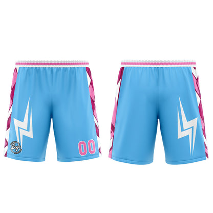 Benutzerdefinierter Blau Rosa Basketball Jersey Uniform Anzug gedruckt Ihr Logo Name Nummer