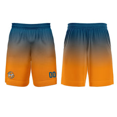 Kundenspezifisches Blau Orange Basketball Fußball Schießen langes T-Shirt für Erwachsene und Kinder