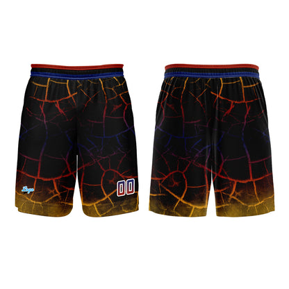 Benutzerdefinierter Rot Gelb Basketball Jersey Uniform Anzug gedruckt Ihr Logo Name Nummer