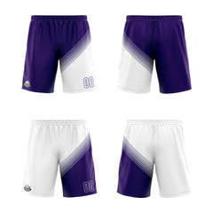 Benutzerdefinierte Lila Weiß Reversible Basketball Jersey Personalisierte Print Name Nummer Logo