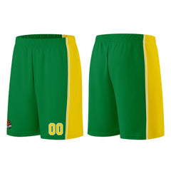 Individuelle Kelly Grün Gelb Basketball Jersey Shorts für Männer und Frauen Gestickter und gedruckter Name, Nummer und Logo