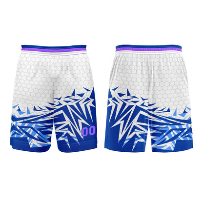 Benutzerdefinierter Blau Violett Basketball Jersey Uniform Anzug gedruckt Ihr Logo Name Nummer