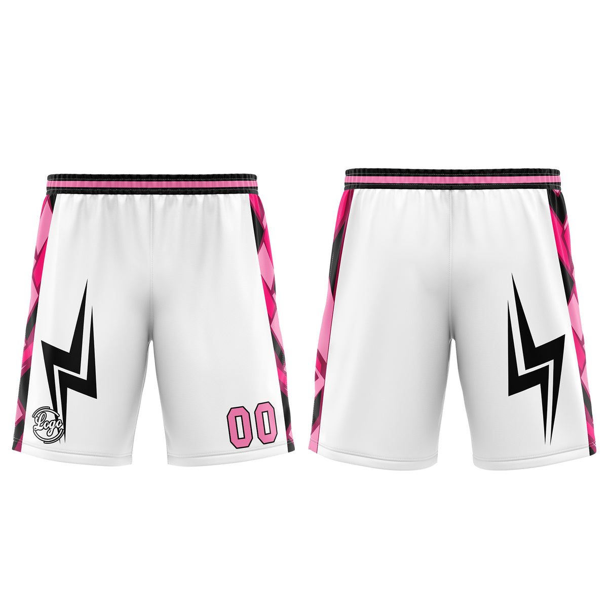 Benutzerdefinierter Weiß Rosa Basketball Jersey Uniform Anzug gedruckt Ihr Logo Name Nummer