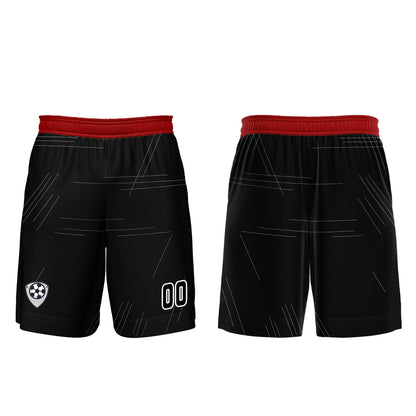 Benutzerdefinierte Schwarz Rot Trikots für Männer Frauen Personalisierte Fußball Uniformen für Erwachsene und Kind