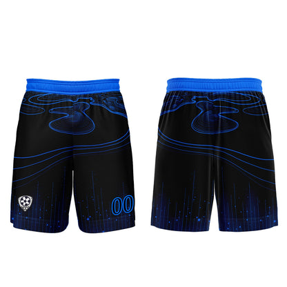 Benutzerdefinierte Schwarz Blau Trikots für Männer Frauen Personalisierte Fußball Uniformen für Erwachsene und Kind