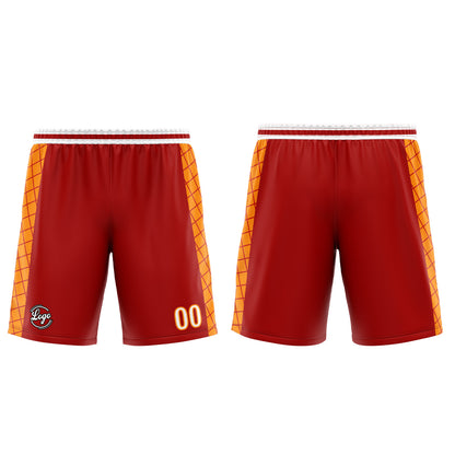 Benutzerdefinierter Rot Orange Basketball Jersey Uniform Anzug gedruckt Ihr Logo Name Nummer