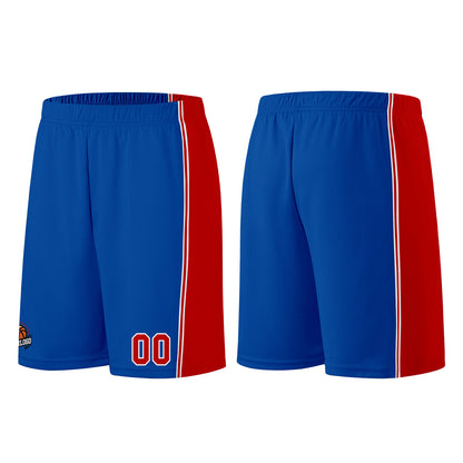 Individuelle Königlich-Rot Basketball Jersey Shorts für Männer und Frauen Gestickter und gedruckter Name, Nummer und Logo
