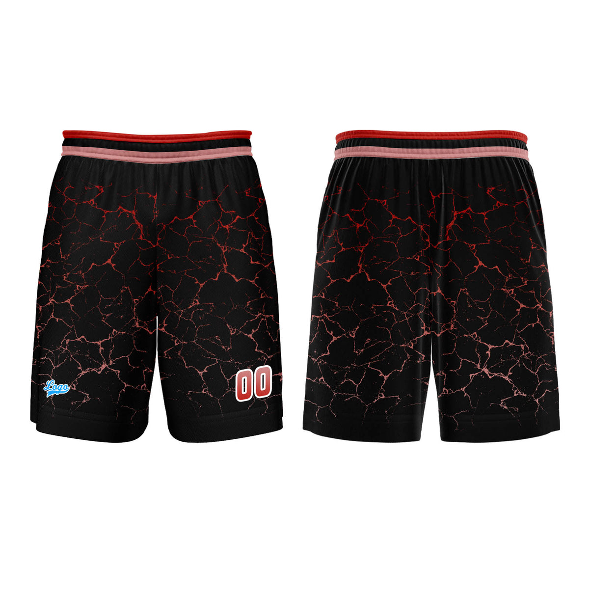 Benutzerdefinierter Rot  Basketball Jersey Uniform Anzug gedruckt Ihr Logo Name Nummer