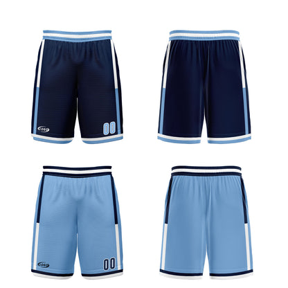 Benutzerdefinierte Marineblau Reversible Basketball Jersey Personalisierte Drucken Name Nummer Logo