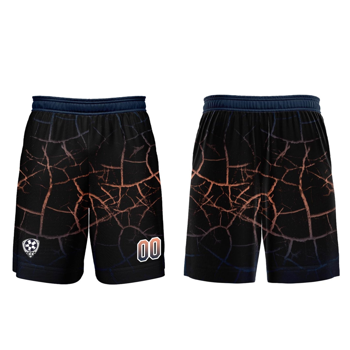 Benutzerdefinierte Schwarz Blau Trikots für Männer Frauen Personalisierte Fußball Uniformen für Erwachsene und Kind