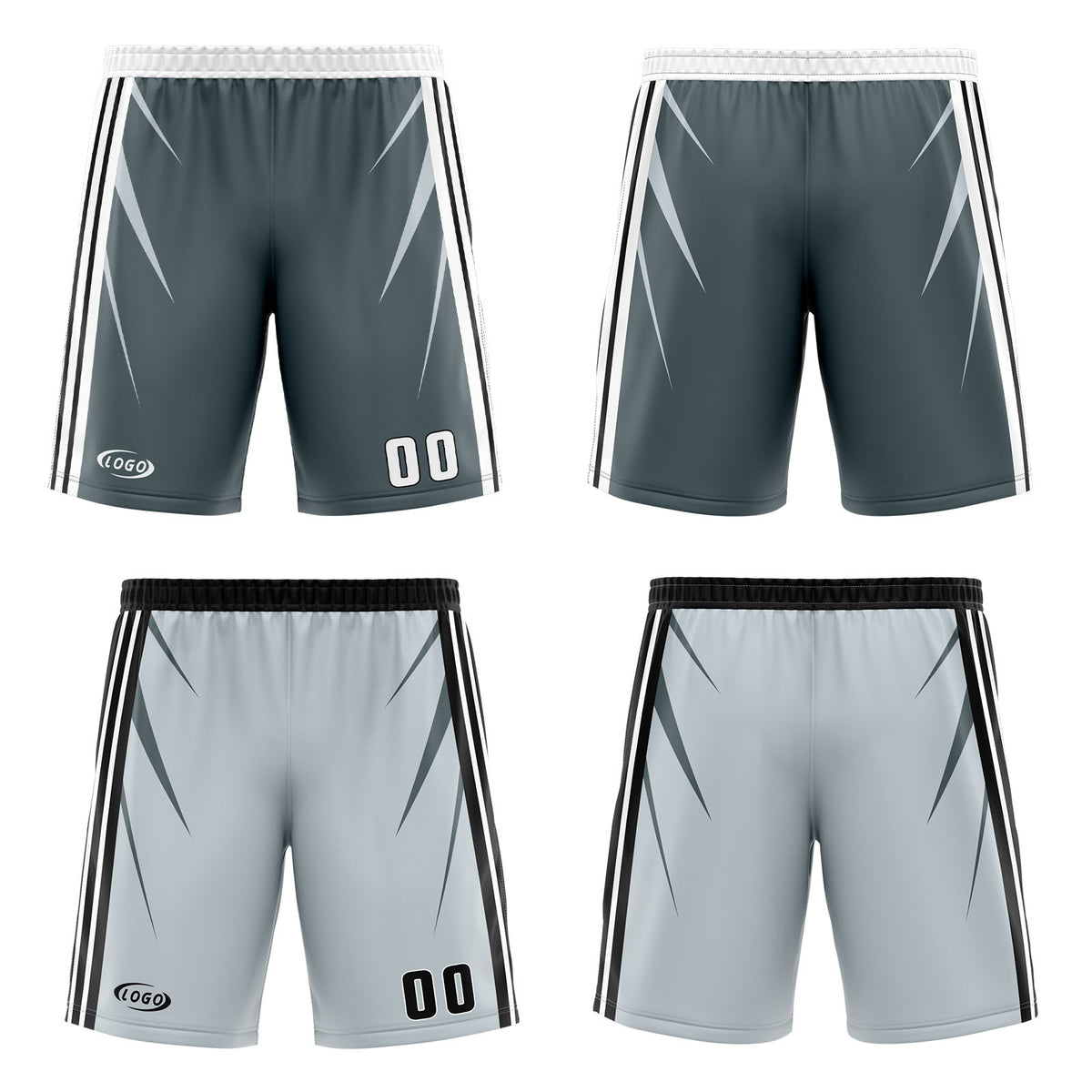Benutzerdefinierte Grau Lichtgrau Reversible Basketball Jersey Personalisierte Drucken Name Nummer Logo