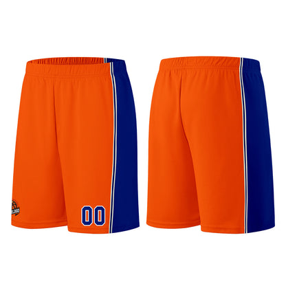 Individuelle Orange-Königliche Basketball Jersey Shorts für Männer und Frauen Gestickter und gedruckter Name, Nummer und Logo