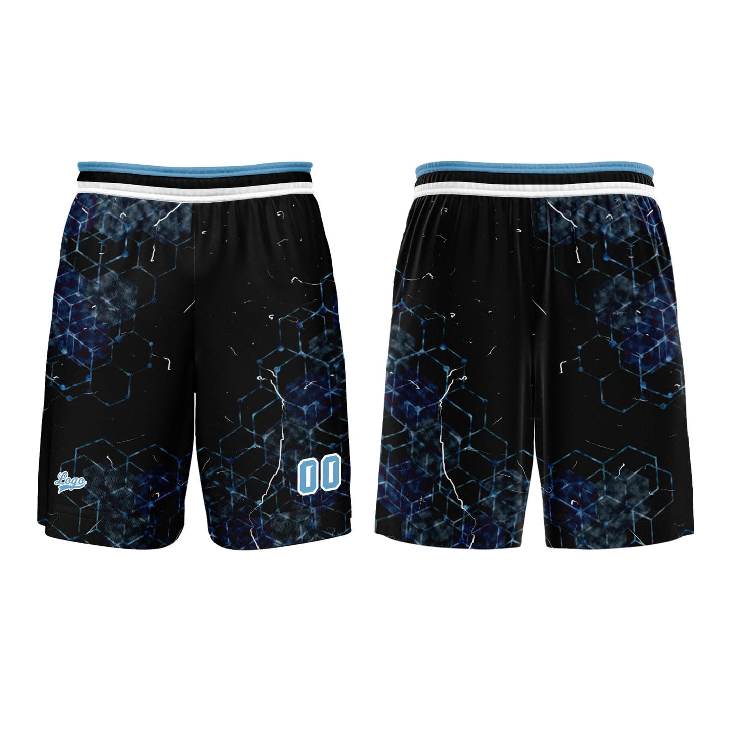 Benutzerdefinierter Blau Basketball Jersey Uniform Anzug gedruckt Ihr Logo Name Nummer
