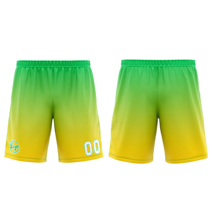 Benutzerdefinierter Gelb Grün Basketball Jersey Uniform Anzug gedruckt Ihr Logo Name Nummer