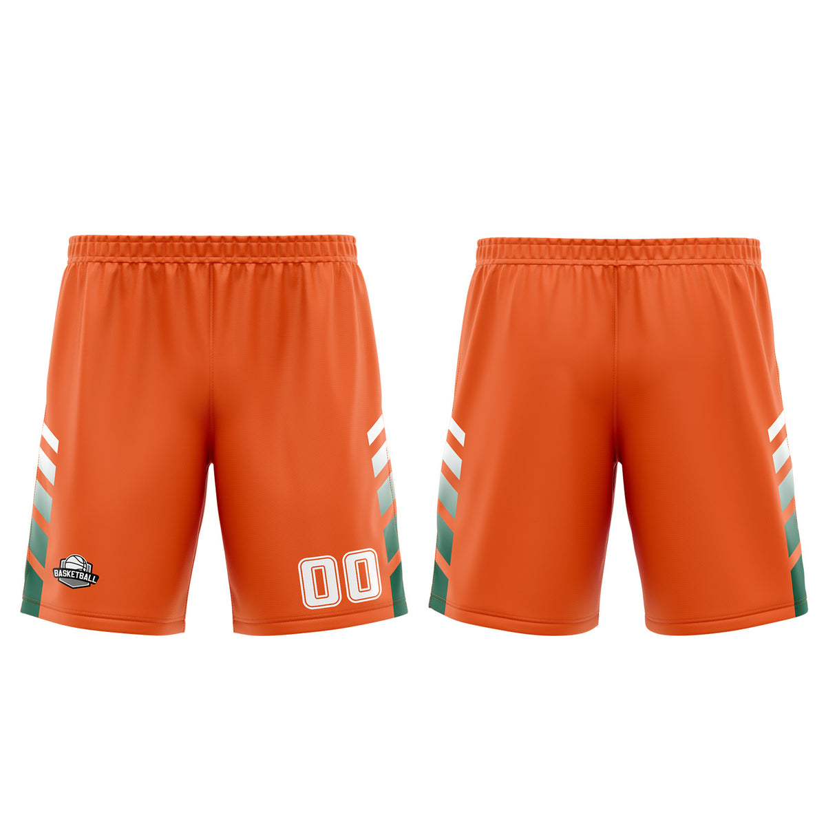 Benutzerdefinierter Orange Grün Basketball Jersey Uniform Anzug gedruckt Ihr Logo Name Nummer