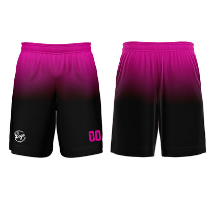 Kundenspezifisches Rosa Schwarz Basketball Fußball Schießen langes T-Shirt für Erwachsene und Kinder